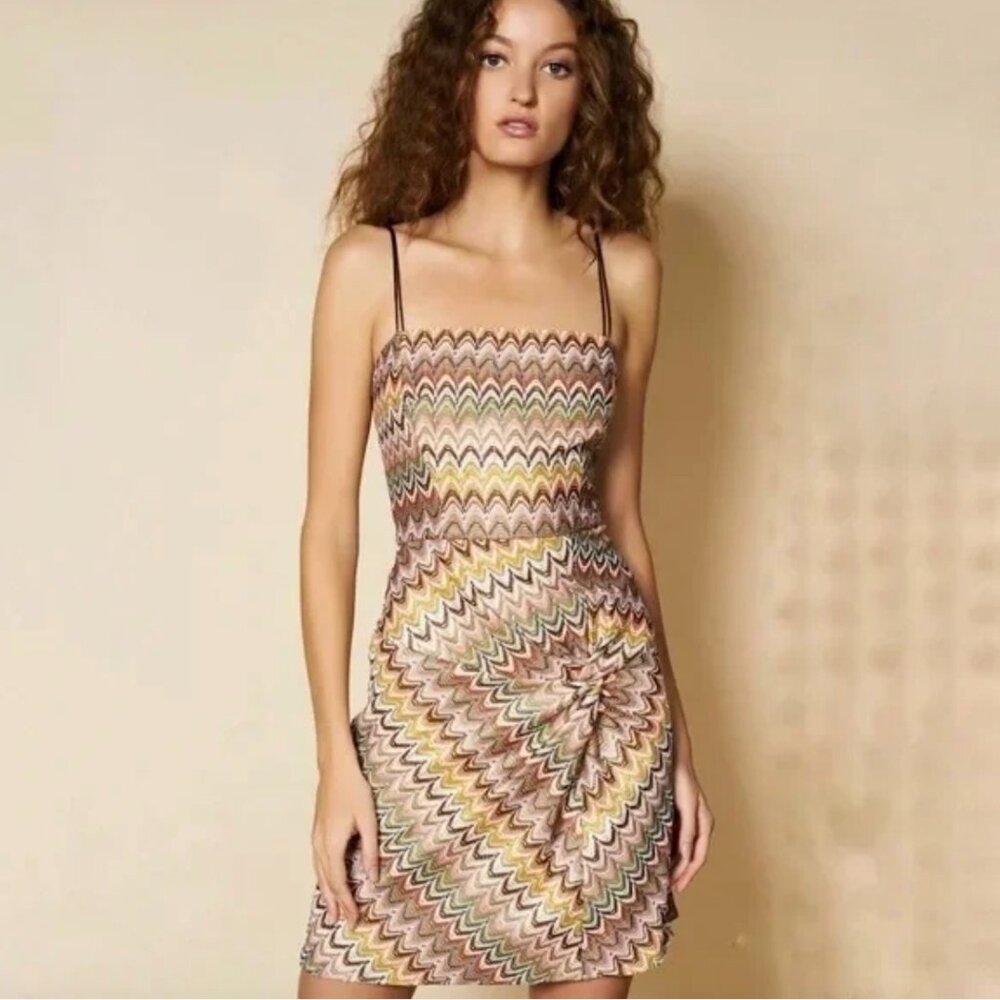 Hutch Minka Hint of Glimmer Crocheted Mini Dress, NWT, size 6